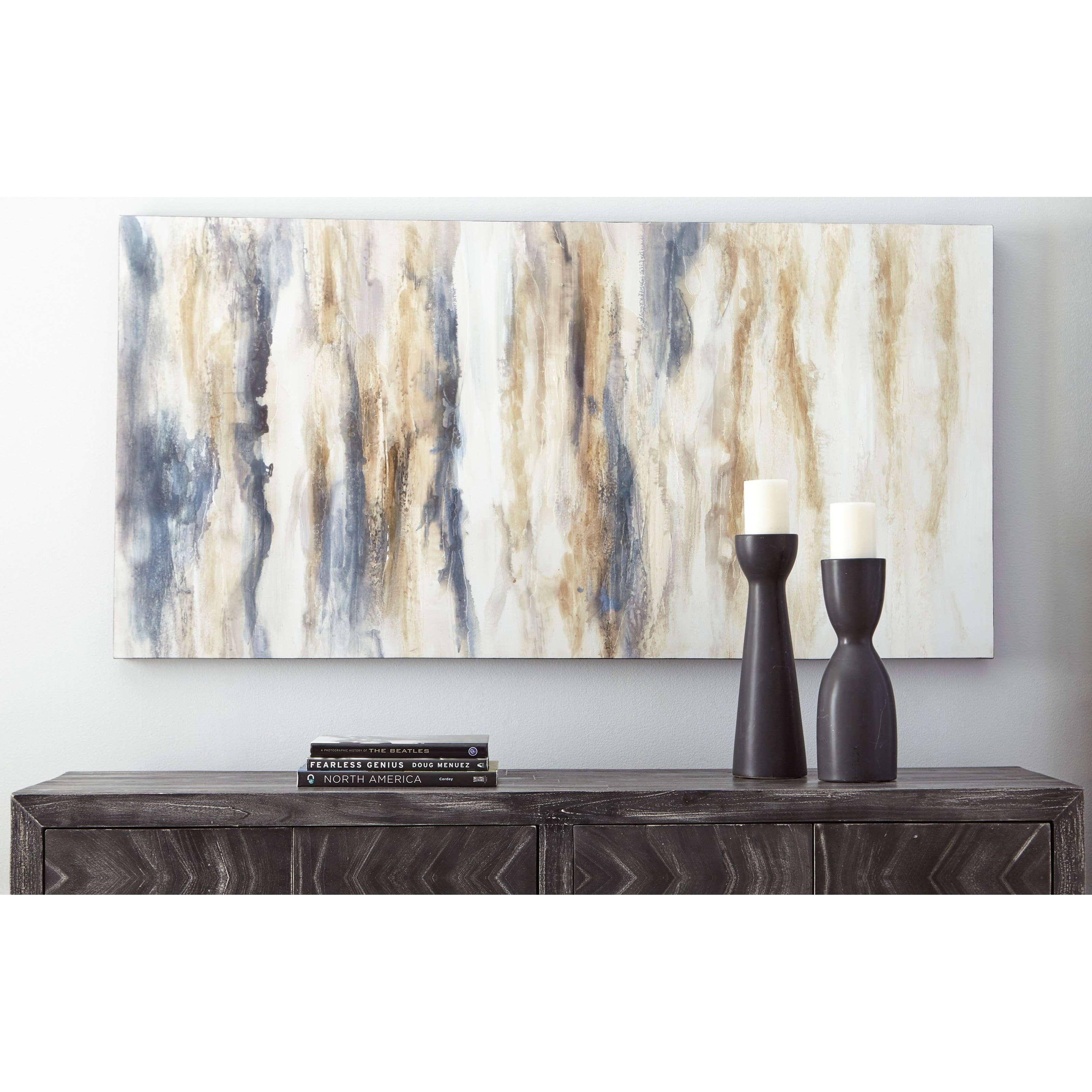 Contemporary Blue//Tan Joely Abstract Wall Art Ashley Furniture Signature Design